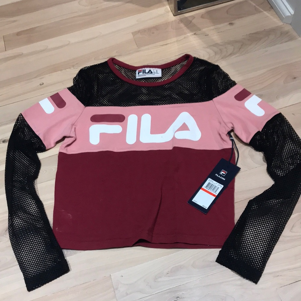 Crop long sleeve top